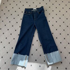 Zara Folded Up Wide Leg Jean